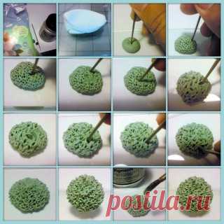 Урок - Фактура (мох, лишайник, коралл, воланы): polymerclay fimo — LiveJournal