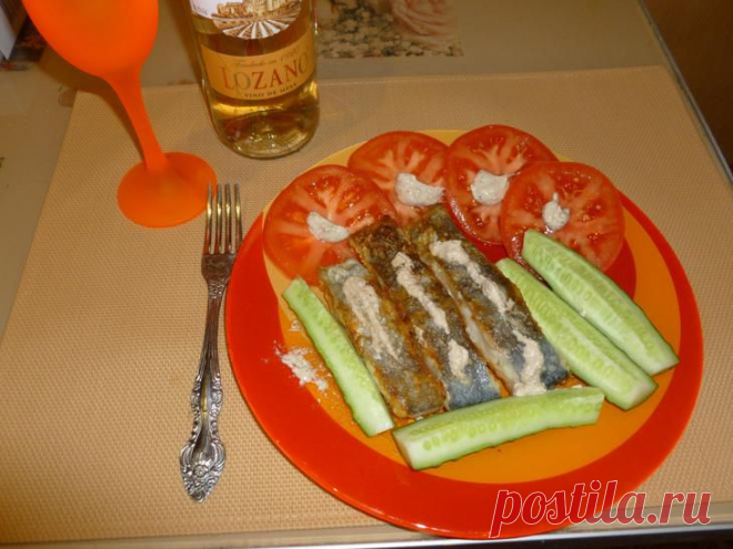 Жаренная рыба с ореховым соусом Баже.