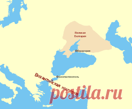 Map of Old Great Bulgaria ru - Великая Болгария — Википедия
