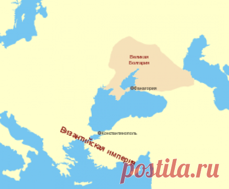 Map of Old Great Bulgaria ru - Великая Болгария — Википедия