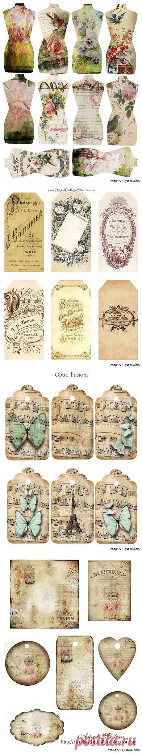 Интересные винтажные теги и ярлычки.