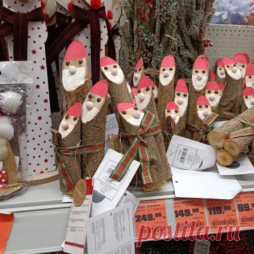 Подсмотрела в магазине идею новогодней поделки и повторила её с детьми: Дед Мороз из палки | Дом необычных вещей | Дзен