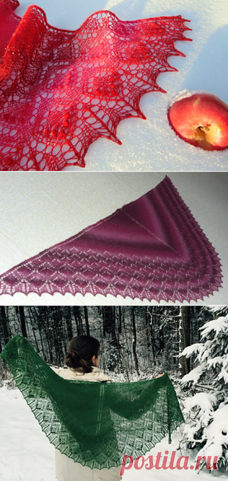 Ravelry: Frosty Aрples Shawl pattern by Lyubov Shalnaya