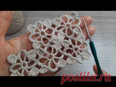 FANTASTIC Very Easy Beautiful Flower Crochet Pattern knitting Online Tutorial for beginners Tığ işi