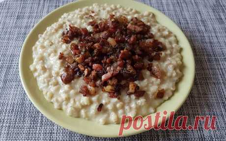 Šilkinė perlinė košė su spirgučiais - receptas | La Maistas