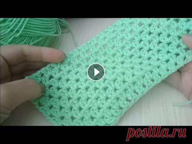 Узор для пледа крючком Представленный узор для пледа крючком вяжется очень быстро, Этот простой узор крючком подойдет даже для начинающих, т.к. не содержит сложных элементов...