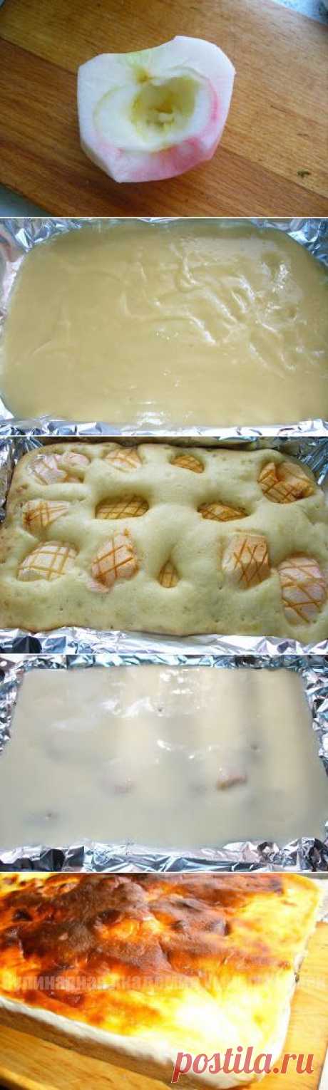 Яблочный пирог на сметане -  вкуснее шарлотки