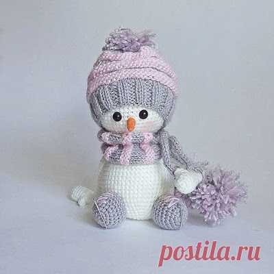 1000 схем амигуруми на русском: Снеговик амигуруми