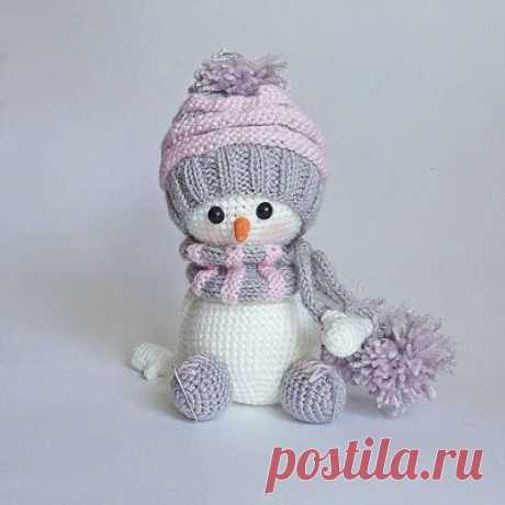 1000 схем амигуруми на русском: Снеговик амигуруми