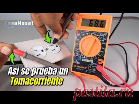 Como probar tomacorriente usando el multimetro (prueba de linea fase y de linea neutro)