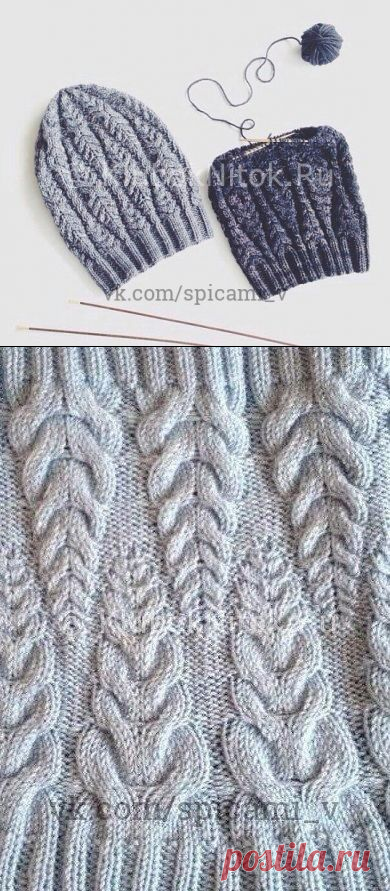 Шапочка и снуд узорами-партнерами — Сделай сам, идеи для творчества - DIY Ideas