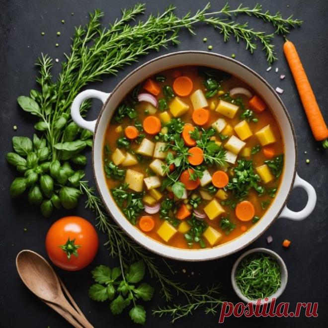 Овощной суп&#x1f336;&#xfe0f; — Пошаговый рецепт приготовления 2024 | Простые и вкусные домашние рецепты
