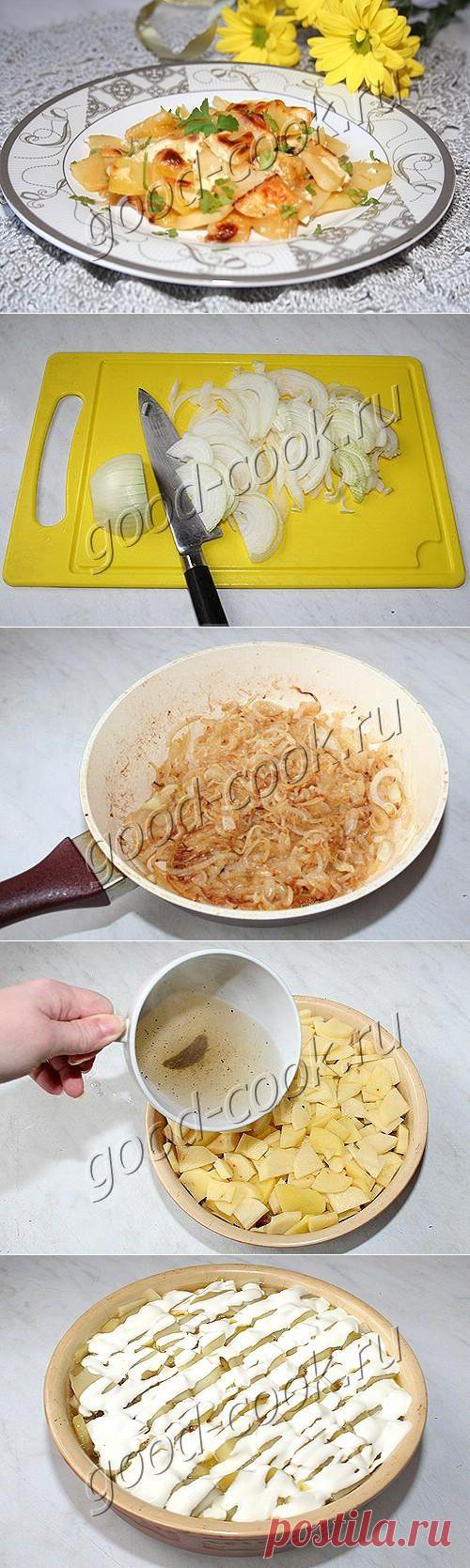 Хорошая кухня - картофель запеченный с жареным луком. Кулинарная книга рецептов. Салаты, выпечка.