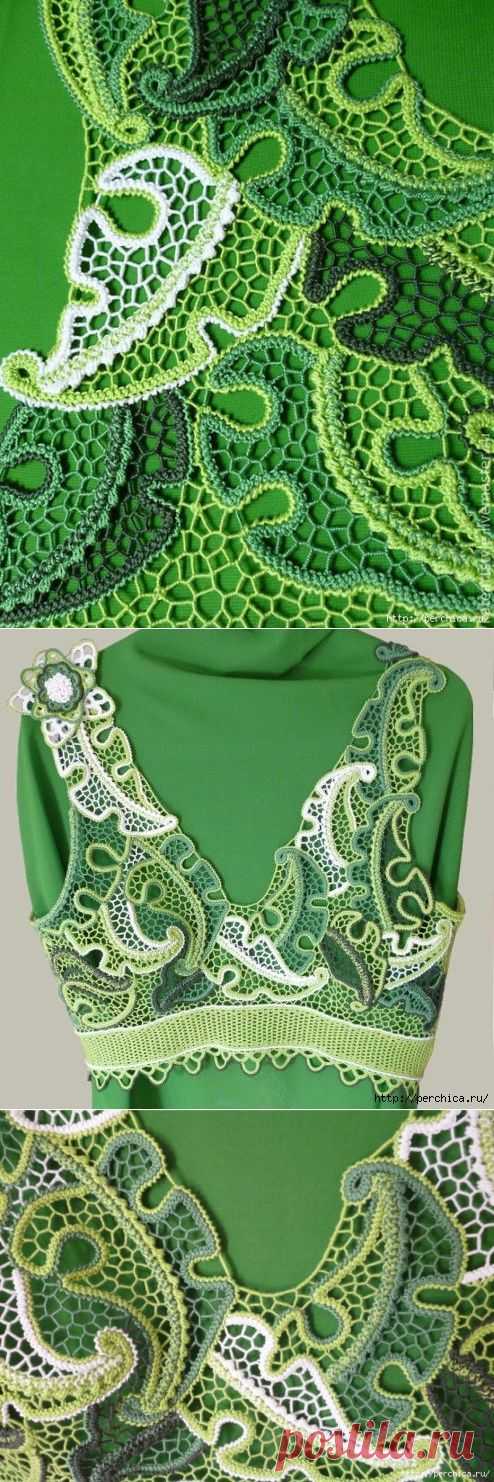 Сетка иглой в ирландском кружеве - мк