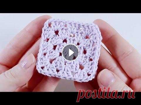 Бабушкин квадрат крючком ♥ Как связать квадрат Бабушкин квадрат крючком ♥ Как связать квадрат...