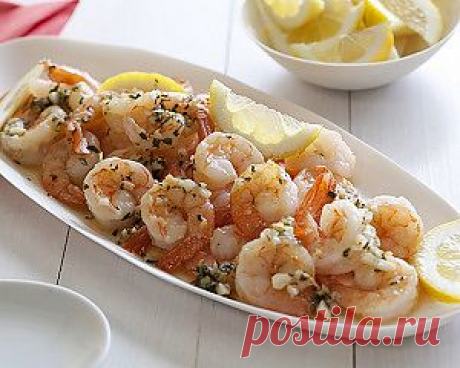 Жареные королевские креветки