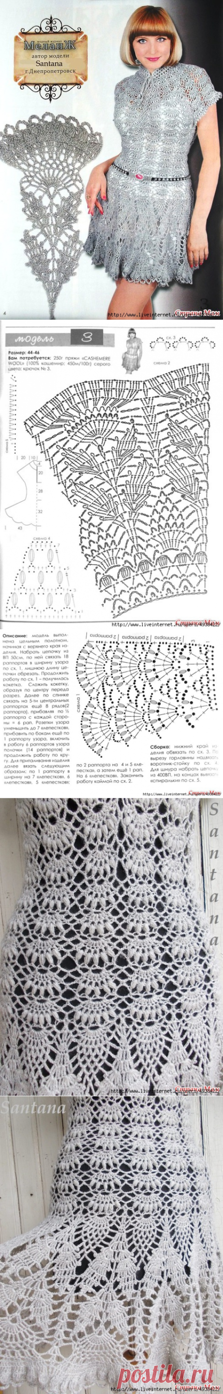 Платье-туника серого цвета