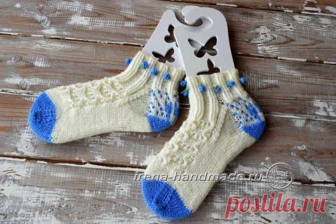 Ажурные носки «Ипомея» (вязание, схемы и фото) - Irena Handmade