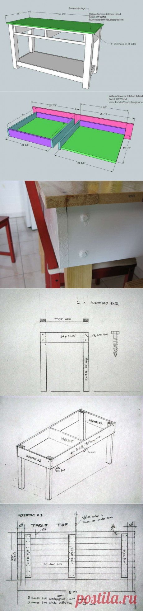 Простой кухонный стол своими руками