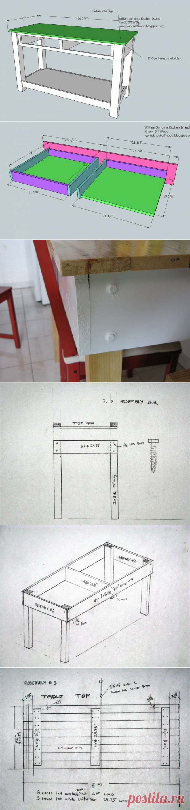 Простой кухонный стол своими руками