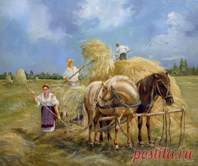 "Труженики"подрамник 50х60\в раме 68х78\масло\холст\авторская\продается и под заказ