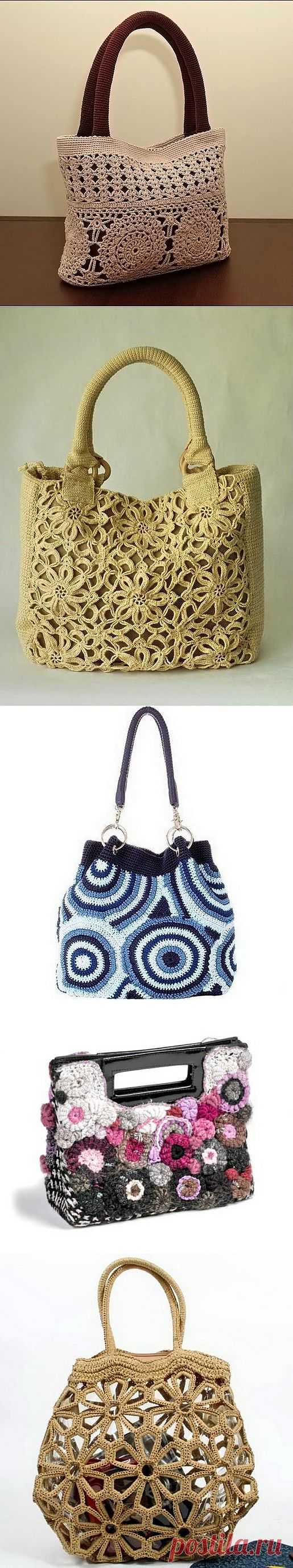 Вязаные сумки..