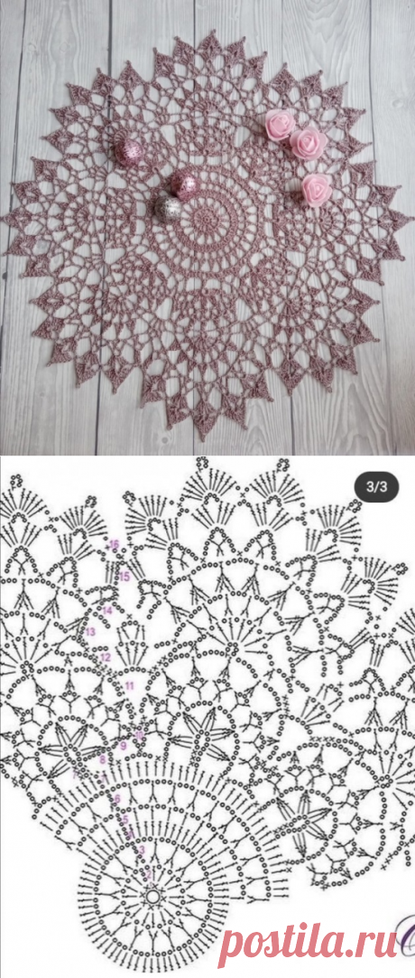 ​Одна из самых красивых салфеток