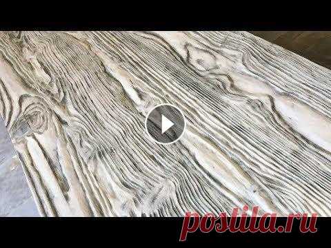 Браширование мебельных щитов. Aging wood. Браширование мебельных щитов будущей тумбы купе с помощью болгарки и всего двух насадок. На видео моя вторая работа по брашированию, это довольно прос...