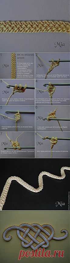 (152) Lovely flat braid, crocheted. | Crochet ideas