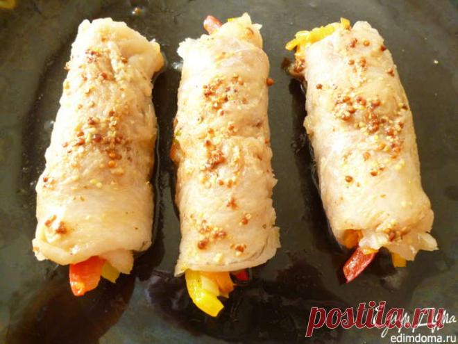 Рыбные рулетики с овощной начинкой