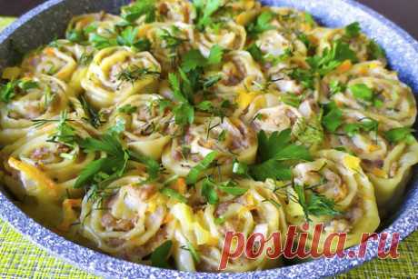 Мясные штрули, быстро и вкусно - пошаговый рецепт с фото