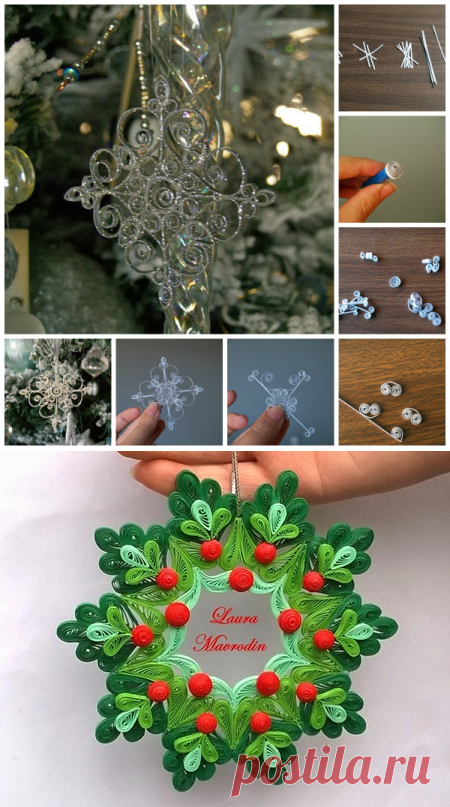 Wonderful DIY Shiny Quilled Snowflake