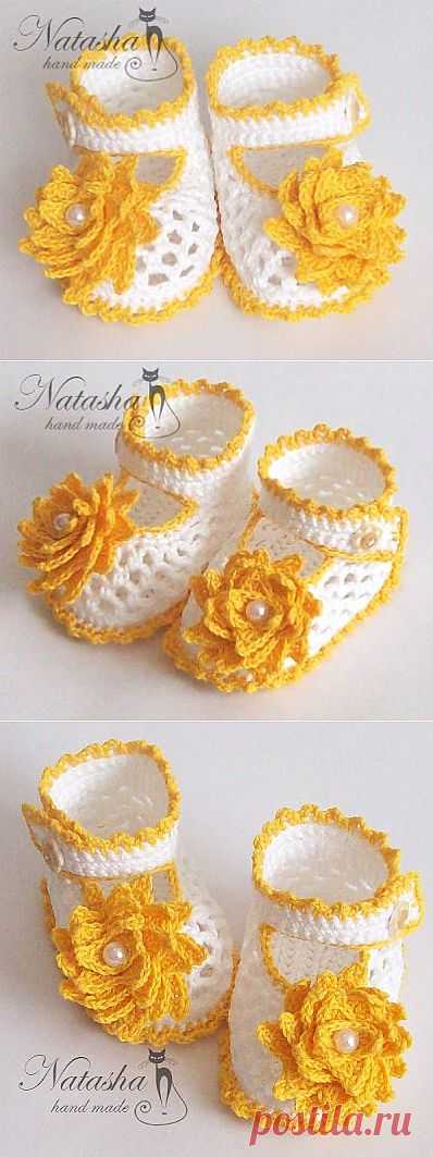 Natasha hand made : Пинетки "Хризантемки"