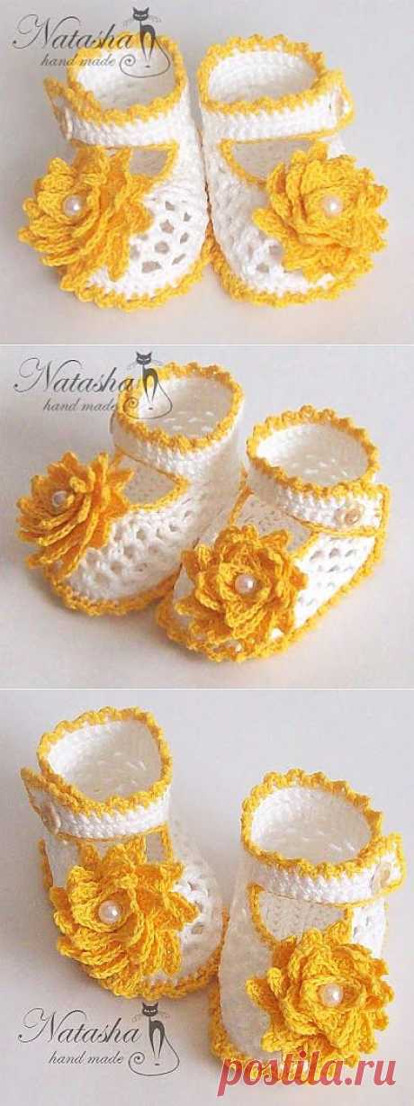 Natasha hand made : Пинетки &quot;Хризантемки&quot;