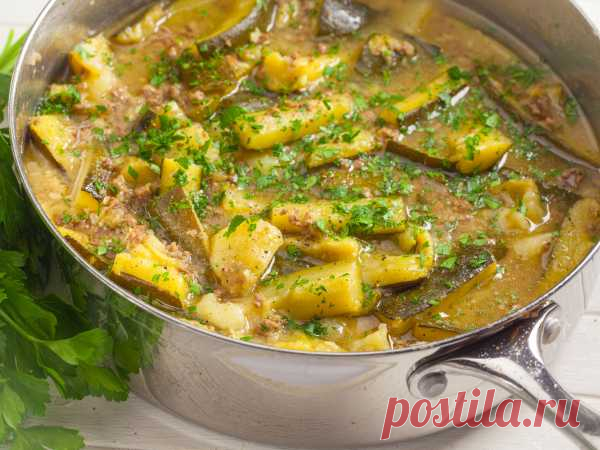 Кабачки с фаршем и картошкой (айнтопф) — рецепт с фото пошагово
