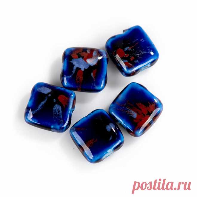 Керамические квадратные бусины, 13 мм, 20 шт | AliExpress