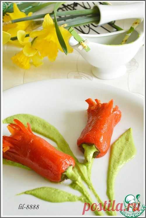 Фаршированный перец. Вариант подачи - кулинарный рецепт