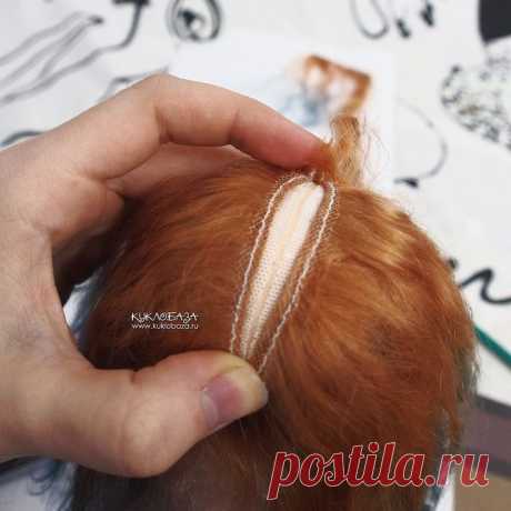 Статьи » Как сделать парик для куклы из мохеровых трессов