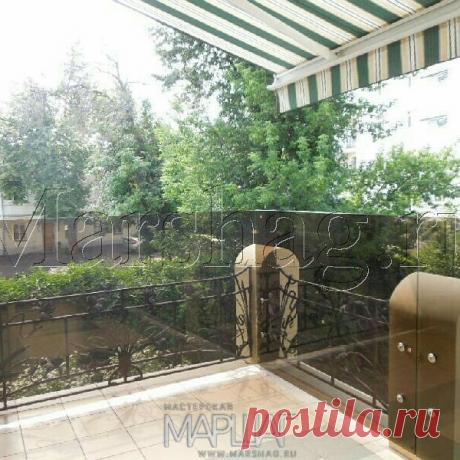 Лестницы, ограждения, перила из стекла, дерева, металла Маршаг – Уличное самонесущие балюстрады цвет бронза