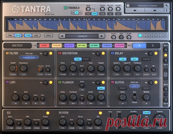 Dmitry Sches Tantra v1.12 Win WIN OSX-R2R  | WIN: 57.5MB | OSX: 67.3MB
Tantra is a rhythmic multi-effect plug-in with a rich feature set and high quality processing modules. With Tantra you can get any kind of sound and turn it into a complex rhythmic progression, with lots of movements among the deep produced sound space.