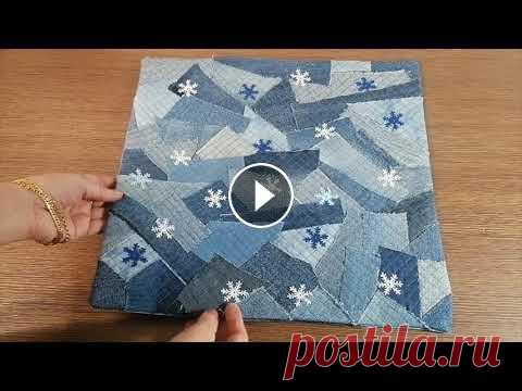 Подушка из старых джинсов. Декоративная подушка, выполненная своими руками, поможет создать уют вашему дому и будет радовать вас и ваших близких....