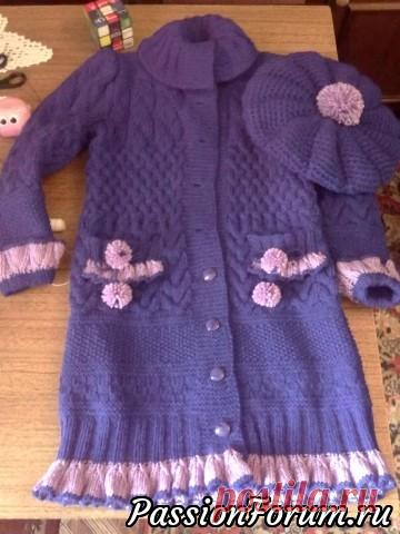 Пальто с беретом и комплект для новорожденного - запись пользователя Ирина (Ирина) в сообществе Вязание спицами в категории Вязание спицами для детей