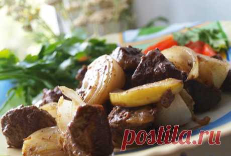 Печень с яблоками — Сад Заготовка