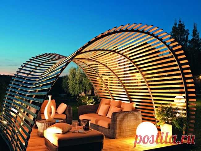 ⒽⓂ Красивые и простые садовые беседки: 70 фото - HappyModern.RU