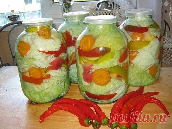 Острая маринованная капуста с овощами — Cуперхозяйка
