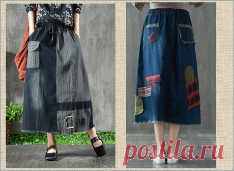 Переделка: фантазии на тему джинсовой юбки - 50 моделей для примера и рассматривания | МНЕ ИНТЕРЕСНО | Яндекс Дзен