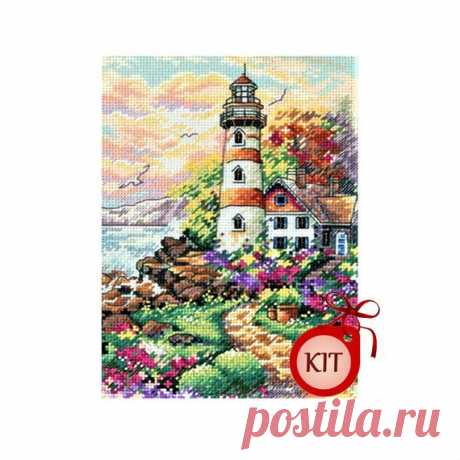 Gold Petite Dimensions Beacon Counted Cross Stitch Kit, Nautical Embroidery Kit, Lighthouse Needlepoint Kit, Diy Craft Stitchery Xstitch Kit Dimensions - The Gold Collection: Counted Cross Stitch. The Gold Collection Kit is wonderfully detailed with full and half cross stitches. Kit includes: 18 count ivory Aida, cotton thread, needle, and easy instructions. Mats and frames are not included. Finished size: 7H x 5W. Design: Beacon At