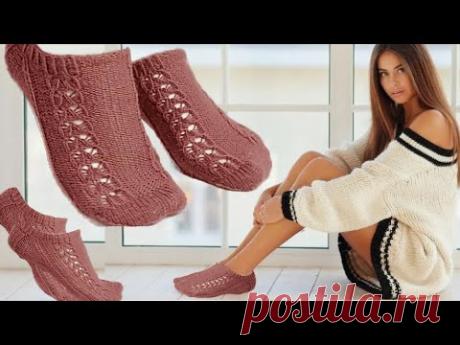 Короткие носочки спицами. Просто и элегантно.#(2025)