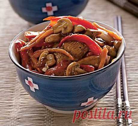 Стир фрай из курицы с медом и чесноком, второе блюдо. Пошаговый рецепт с фото на Gastronom.ru