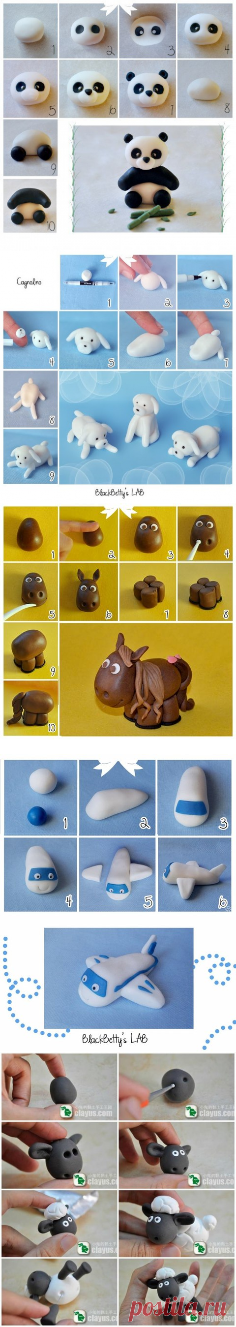 Пошаговый мастер-класс по лепке. Лепим милых животных — Я happy МАМА